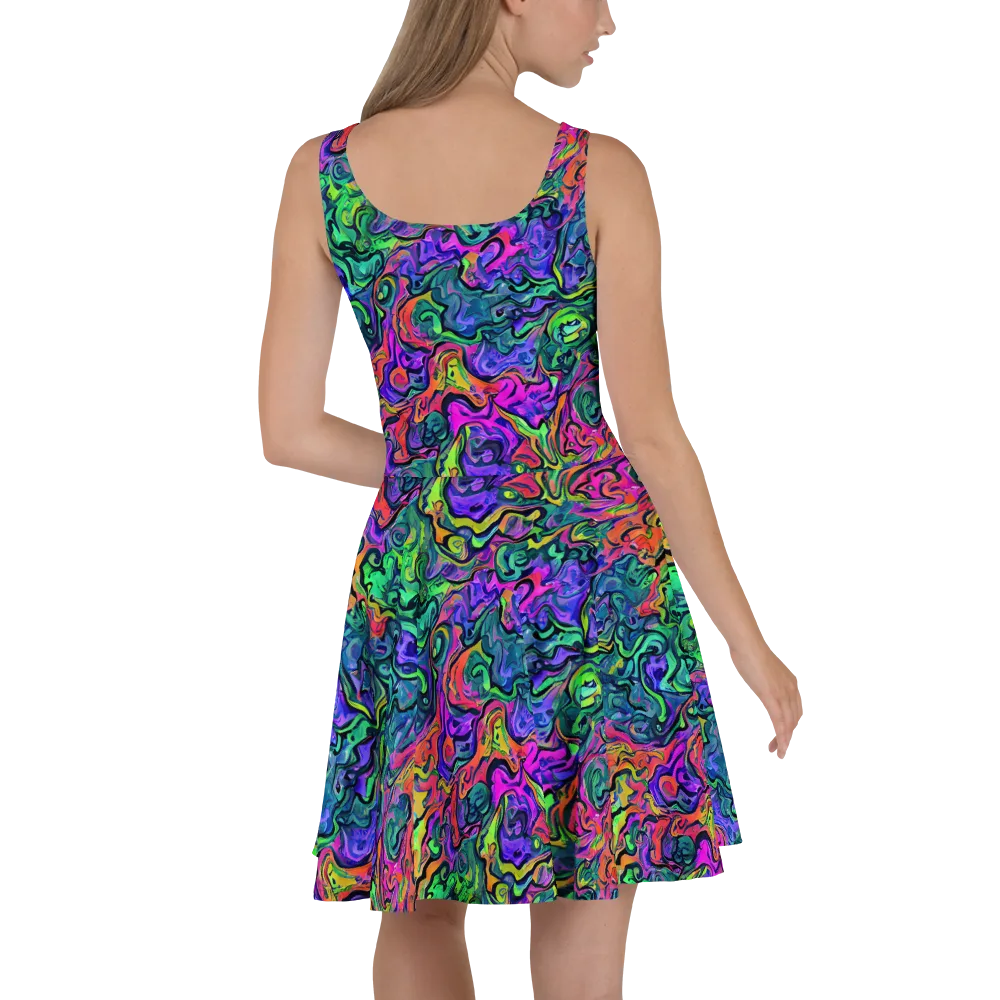Colorquake on Skater Dress — Back