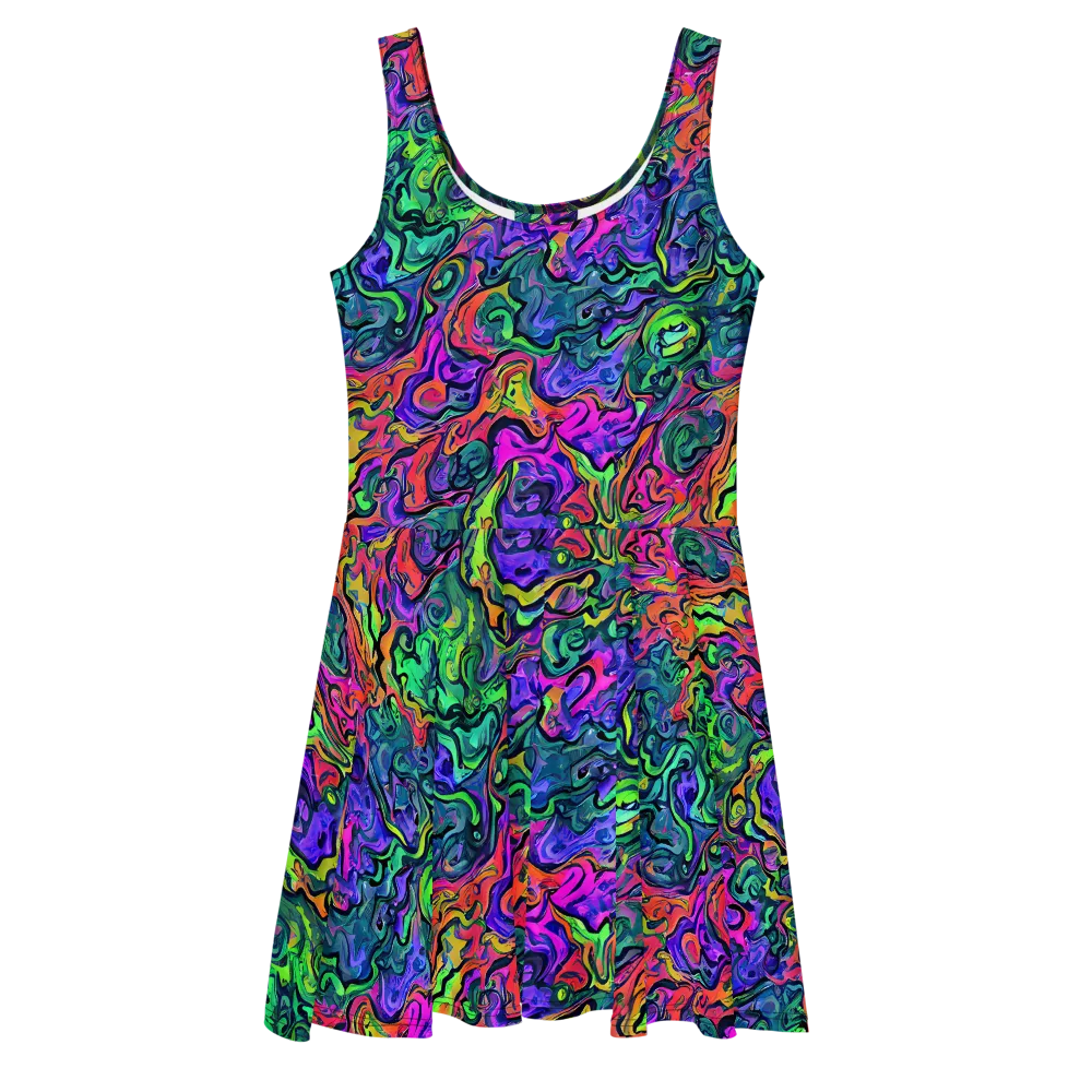 Colorquake on Skater Dress — Front