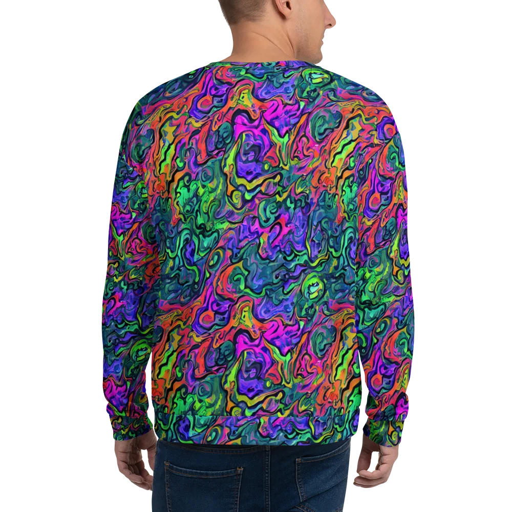 Colorquake on Sweatshirt — Back