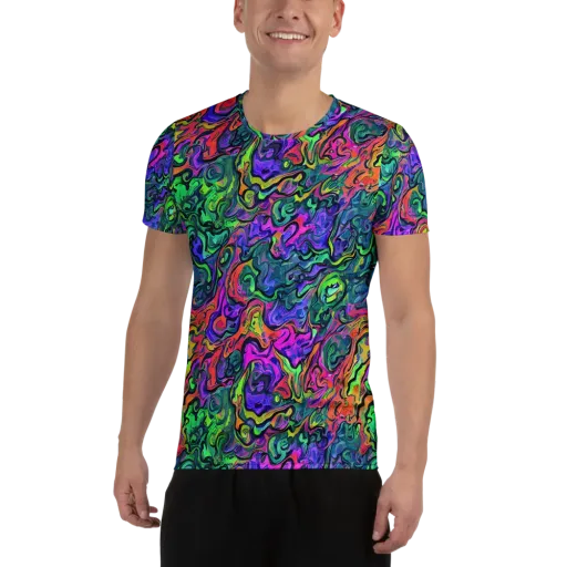 Colorquake on a Men's Athletic T-Shirt