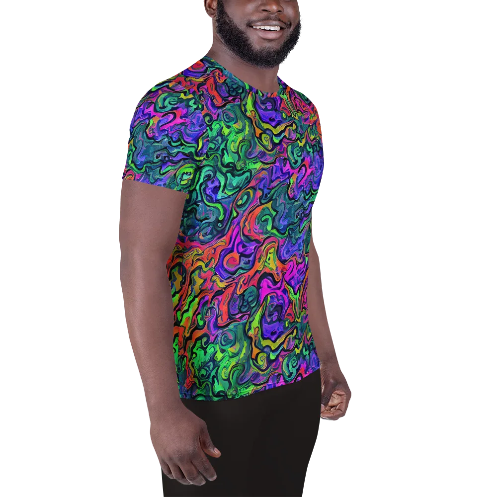 Colorquake on Men's Athletic T-Shirt — Right