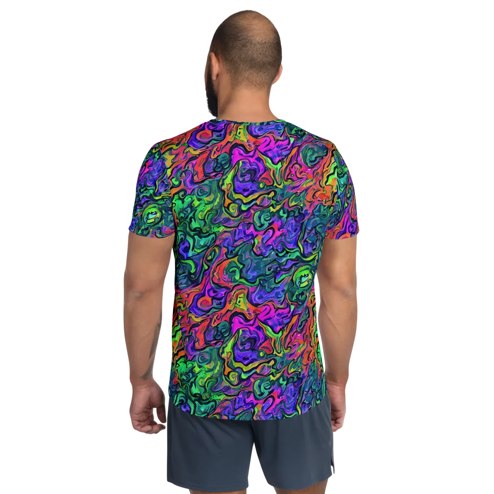 Colorquake on Men's Athletic T-Shirt — Back