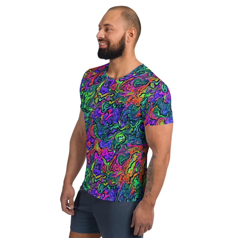 Colorquake on Men's Athletic T-Shirt — Left