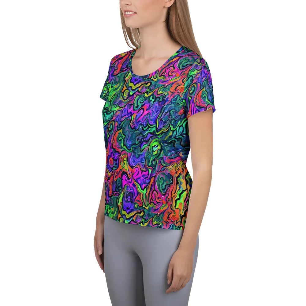 Colorquake on Women's Athletic T-Shirt — Left