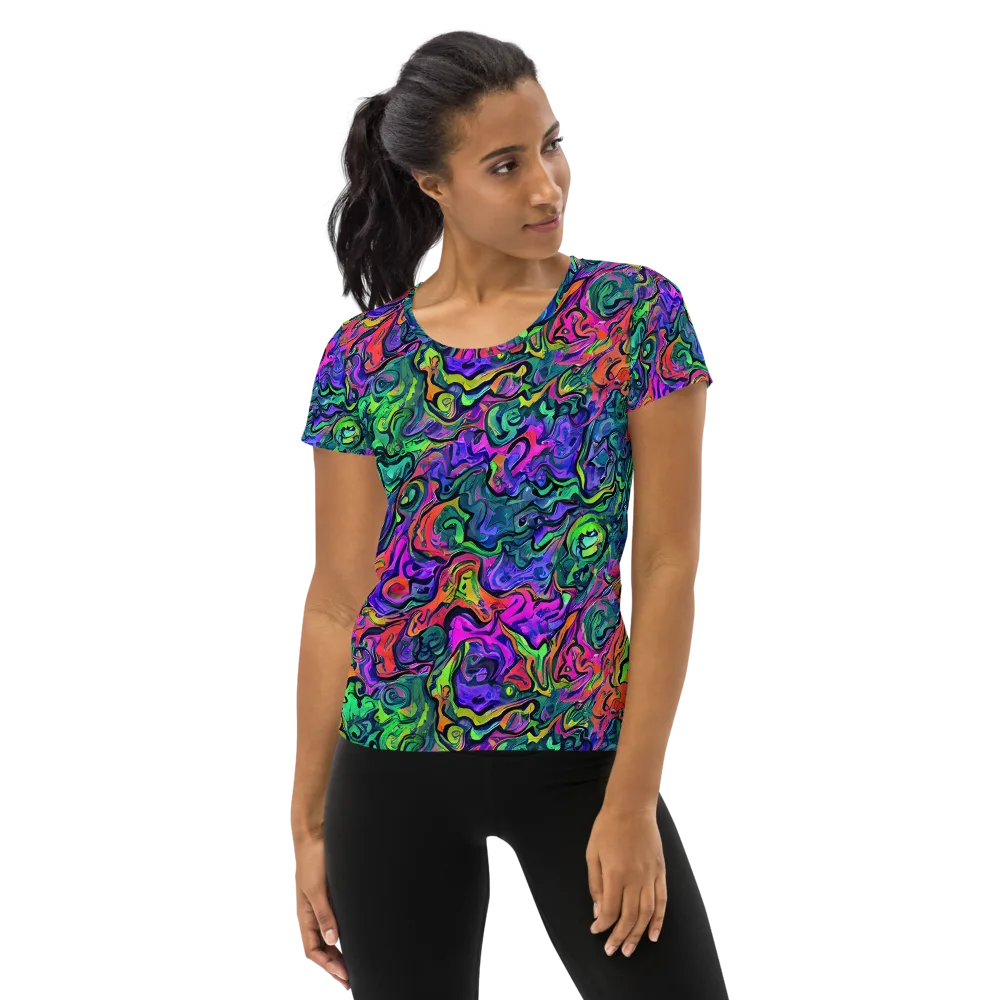 Colorquake on Women's Athletic T-Shirt — Front