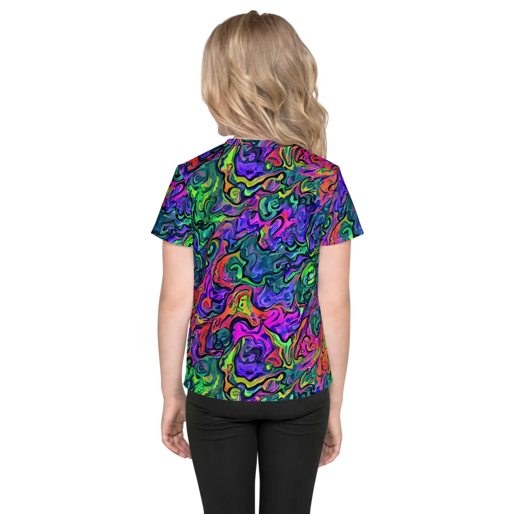 Colorquake on Kids Crew Neck T-Shirt — Back