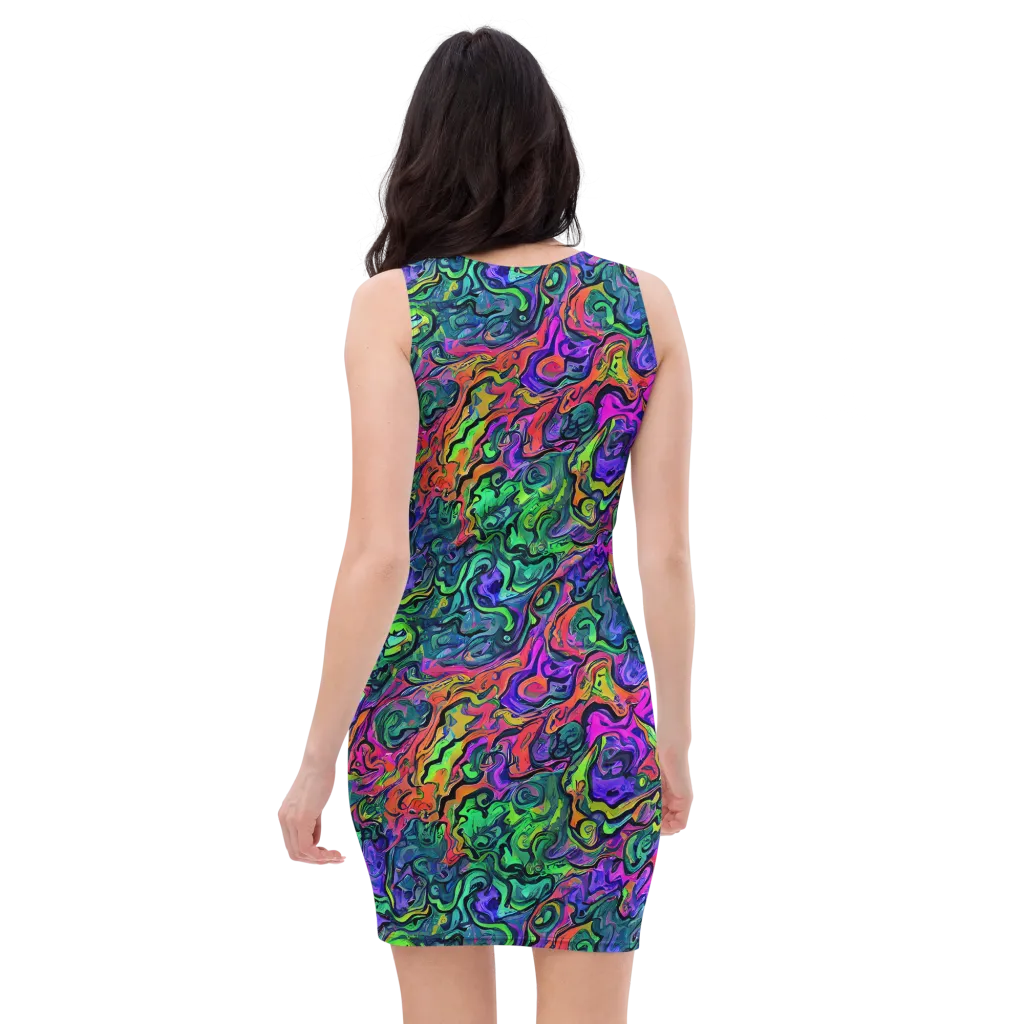 Colorquake on Bodycon Dress — Back
