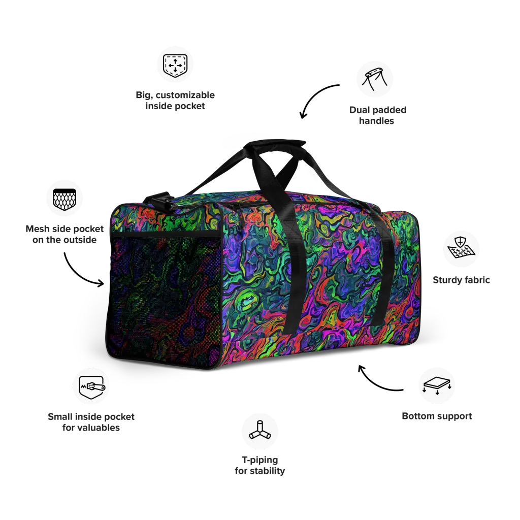 Colorquake on Duffle Bag — Right Front