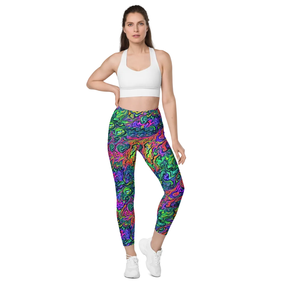 Colorquake on Leggings with Pockets — Front
