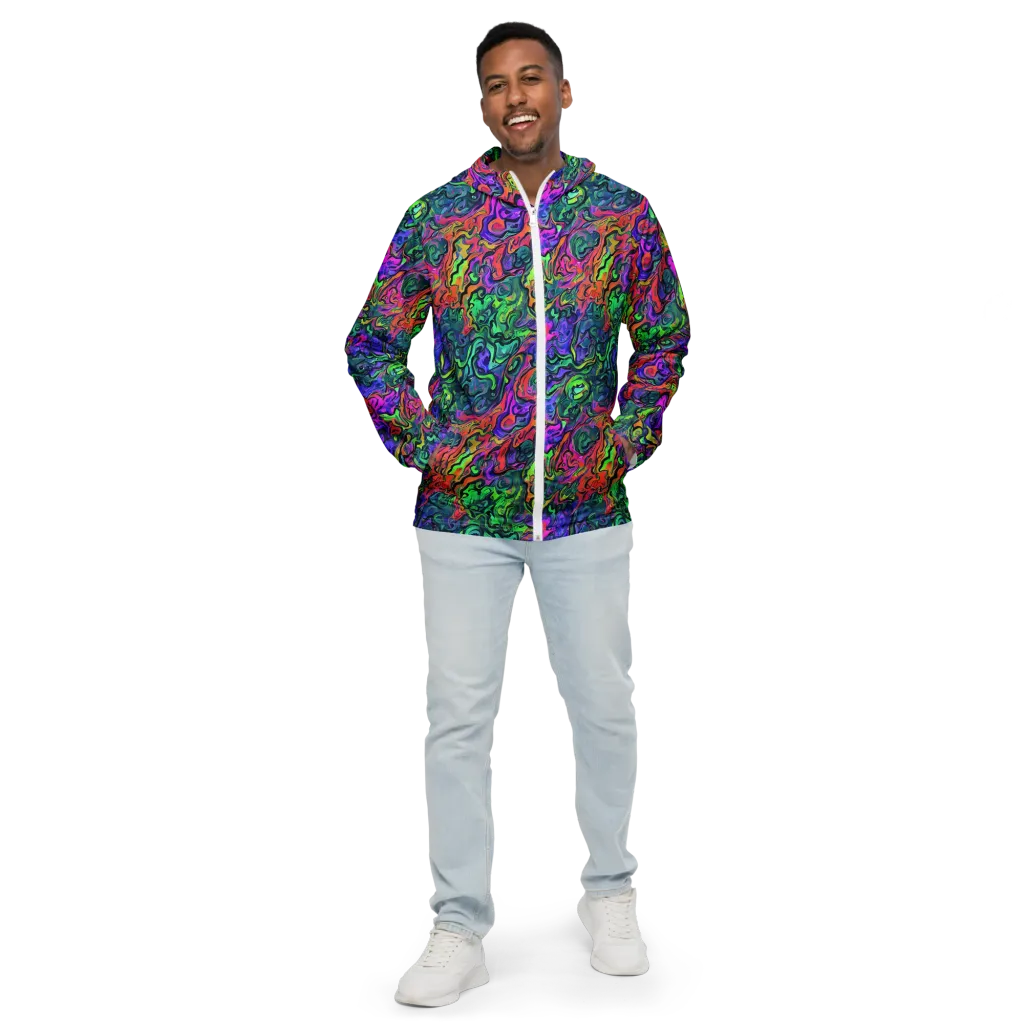 Colorquake on Men's Windbreaker — Front