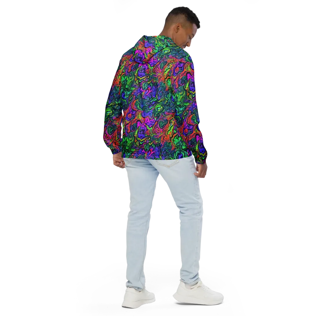 Colorquake on Men's Windbreaker — Back