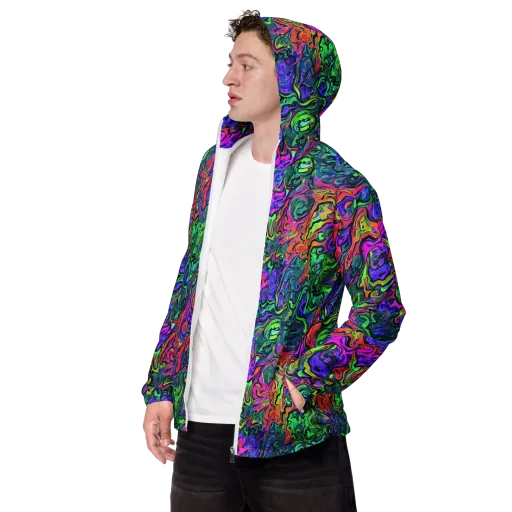 Colorquake on a Men's Windbreaker