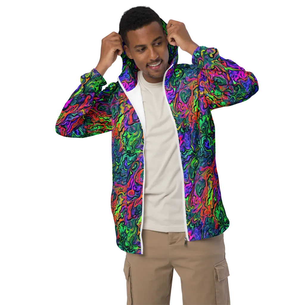 Colorquake on Men's Windbreaker — Front