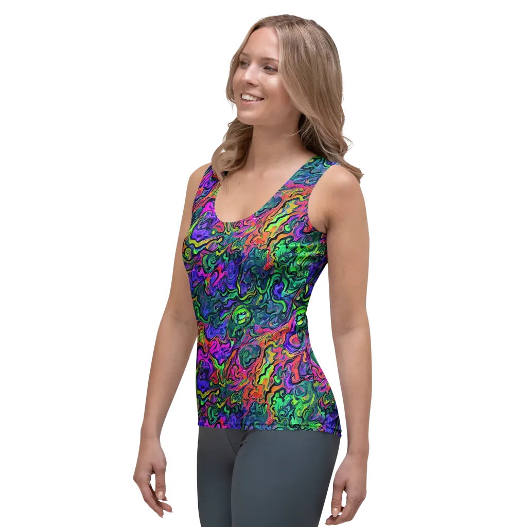 Colorquake on Women's Tank Top — Left Front