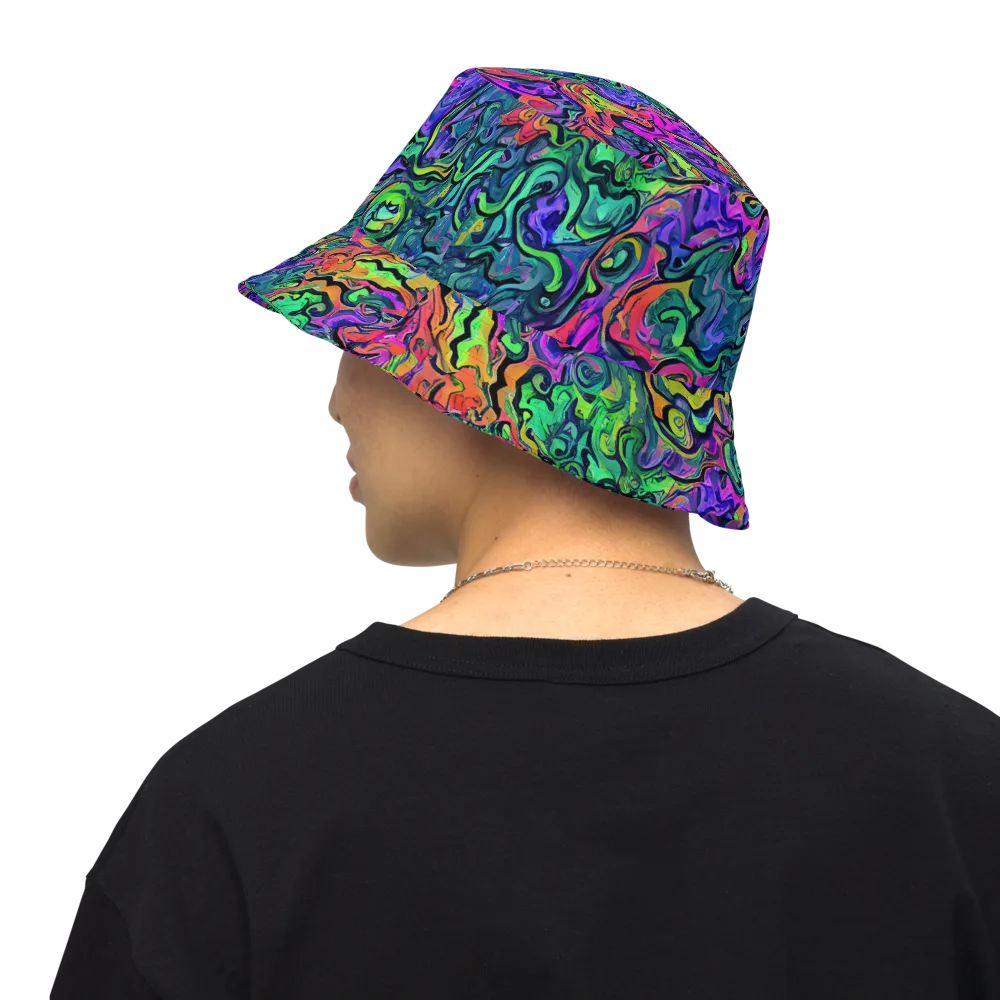 Colorquake on Reversible Bucket Hat — Back Inside