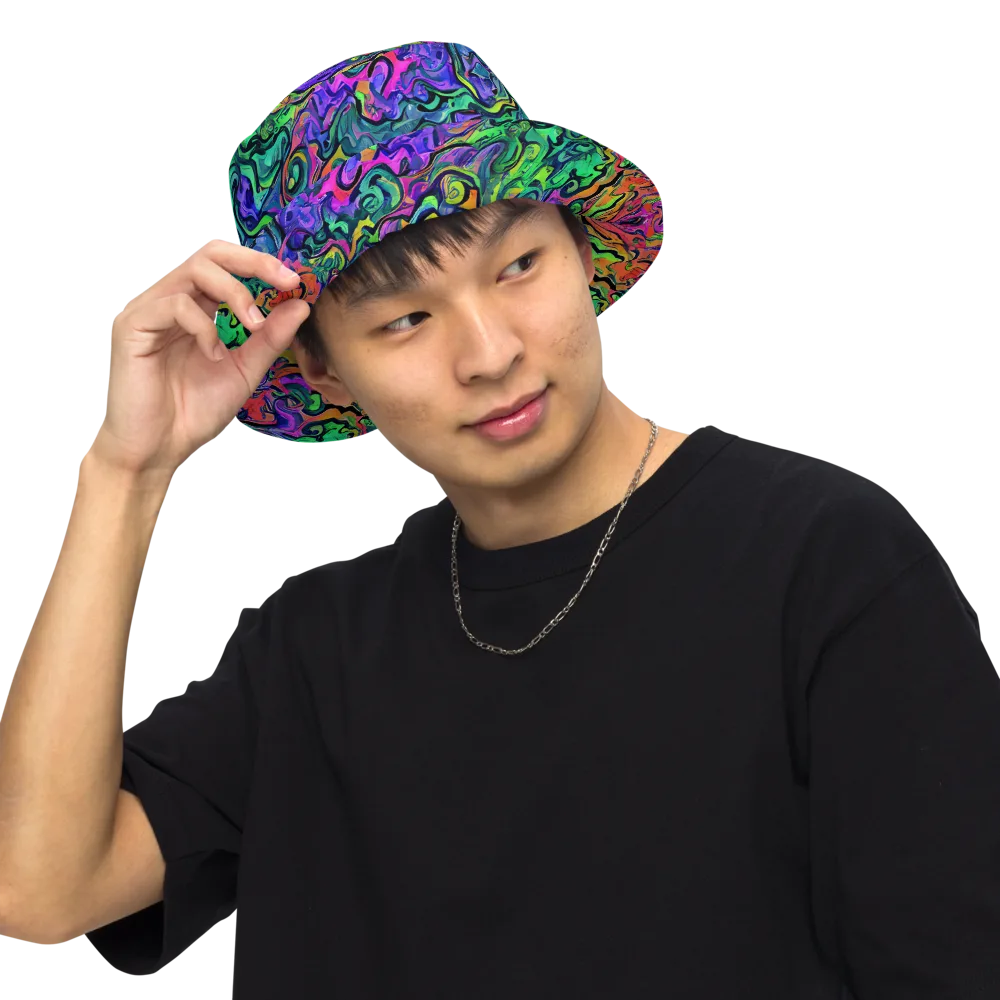 Colorquake on Reversible Bucket Hat — Front Inside