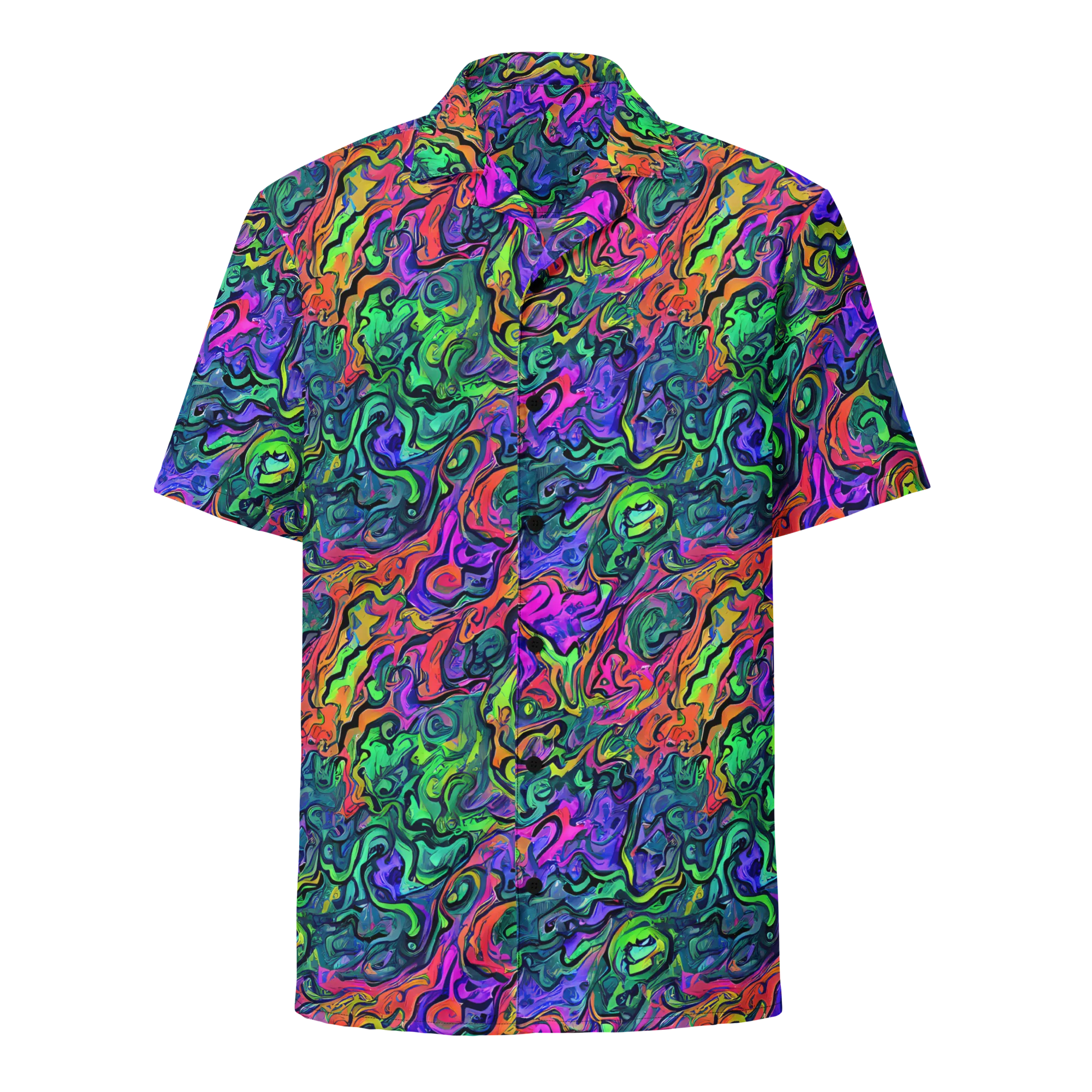 Colorquake on Button Shirt — Front
