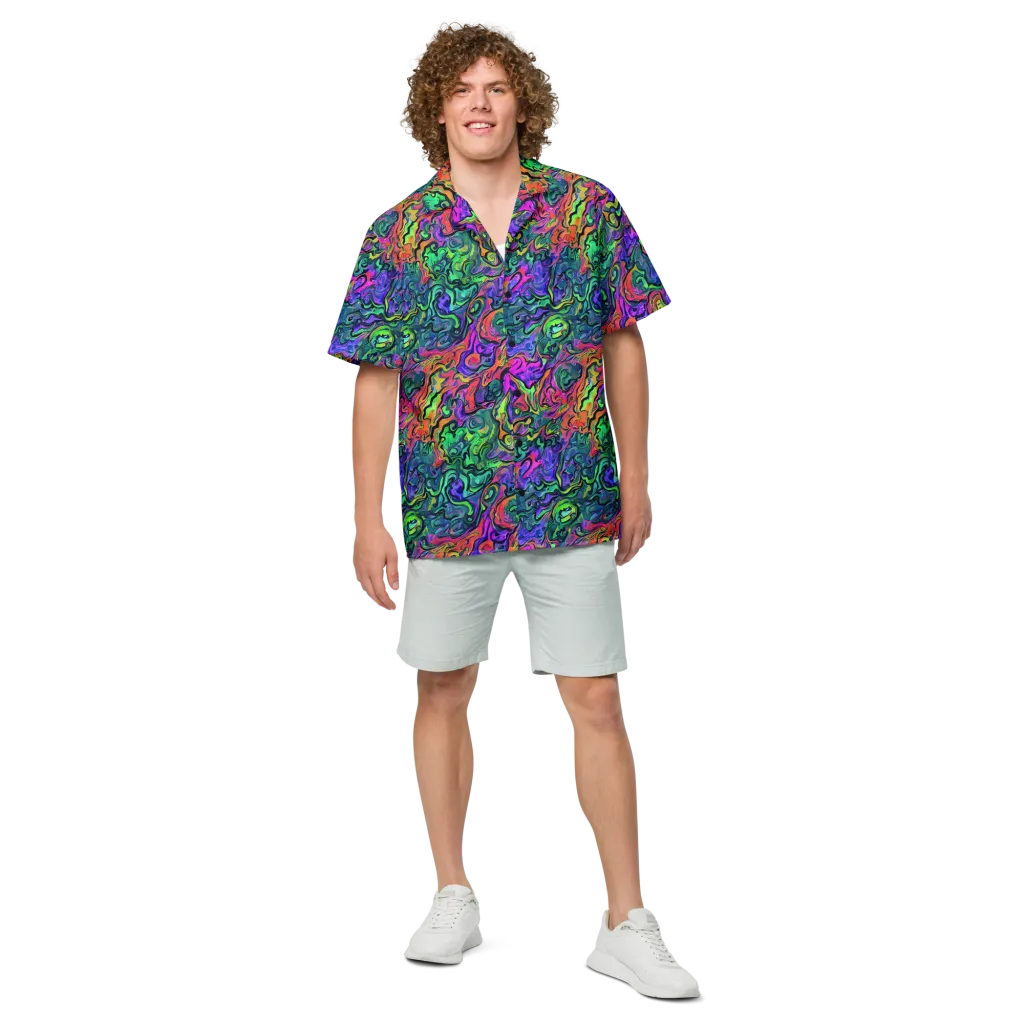 Colorquake on Button Shirt — Front