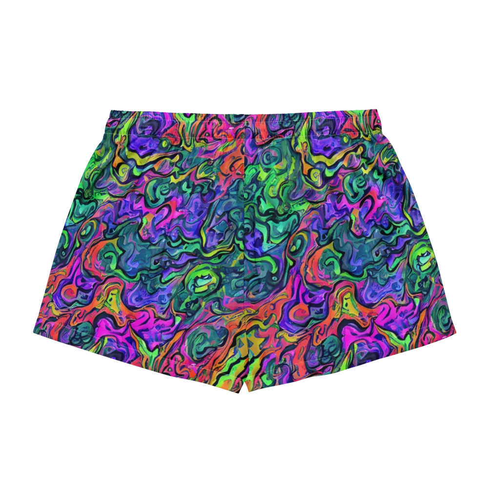 Colorquake on Women's Pajama Shorts — Back