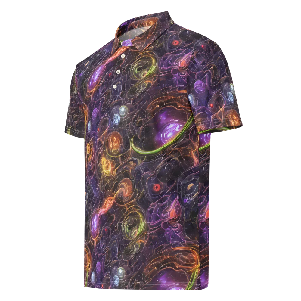 Luminous Gravity on Men's Slim Fit Polo Shirt — Left Front