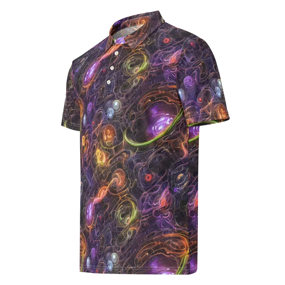 Luminous Gravity on Men's Slim Fit Polo Shirt — Left Front