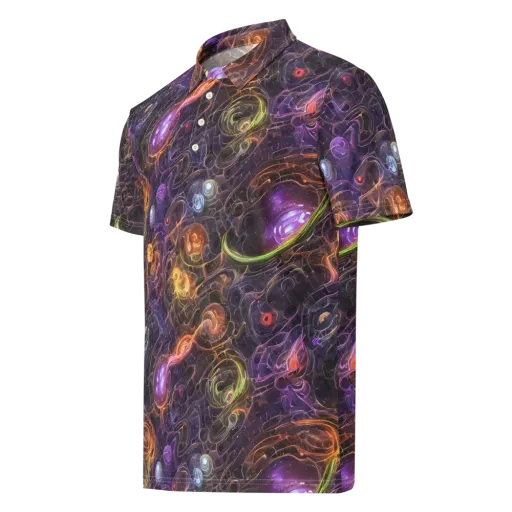 Luminous Gravity on a Men's Slim Fit Polo Shirt
