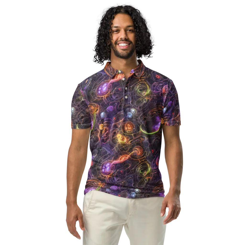 Luminous Gravity on Men's Slim Fit Polo Shirt — Front