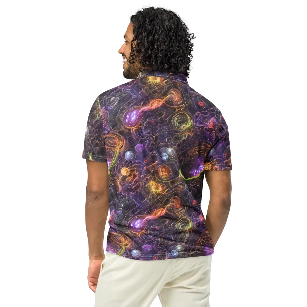Luminous Gravity on Men's Slim Fit Polo Shirt — Back