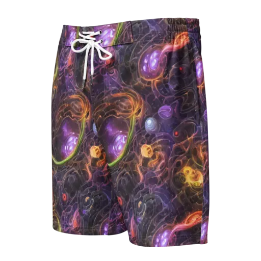 Luminous Gravity on a Men's Board Shorts
