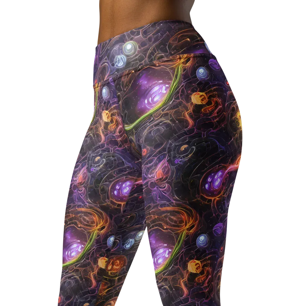 Luminous Gravity on Yoga Leggings — Left Front