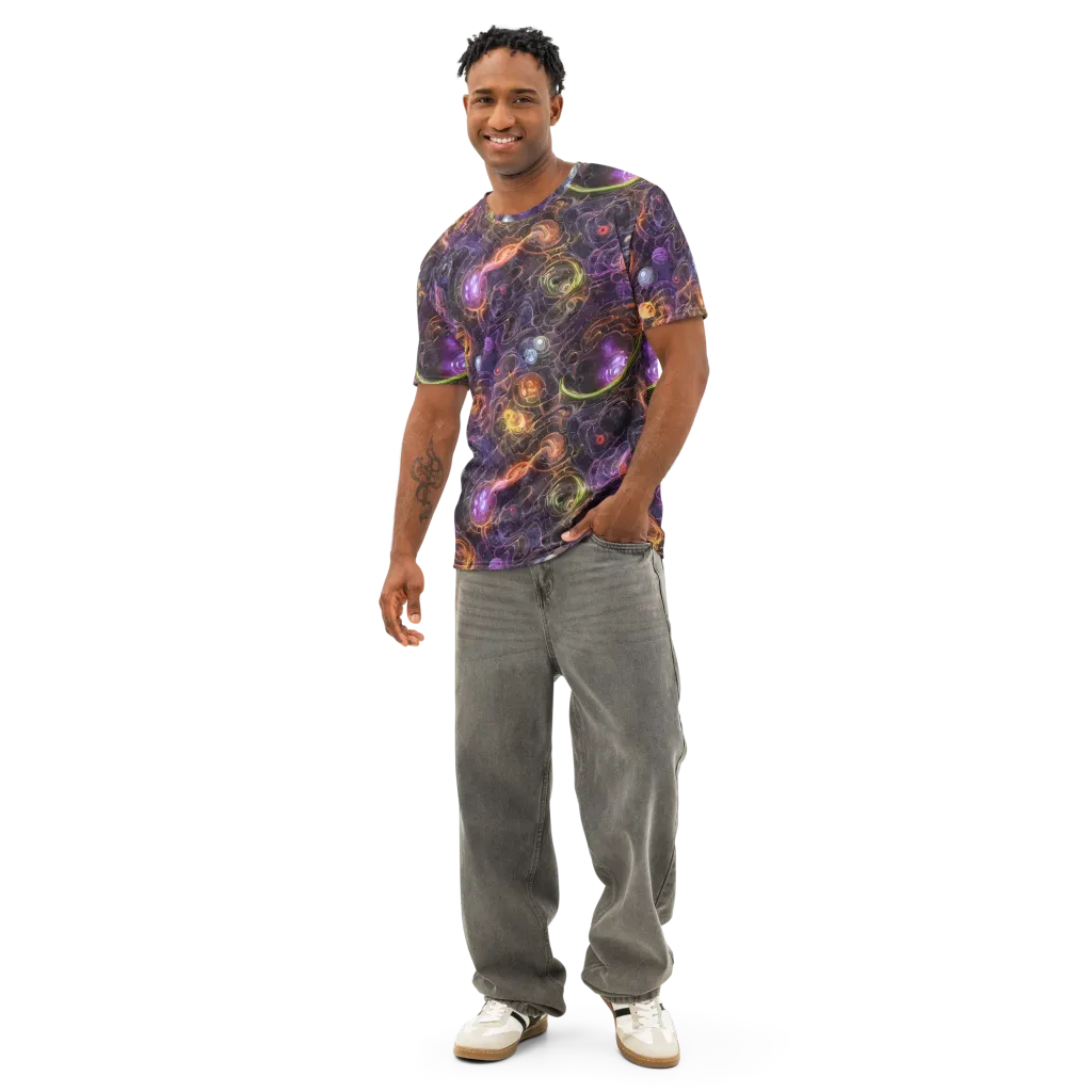 Luminous Gravity on Men's Cotton Crew Neck T-Shirt — Front