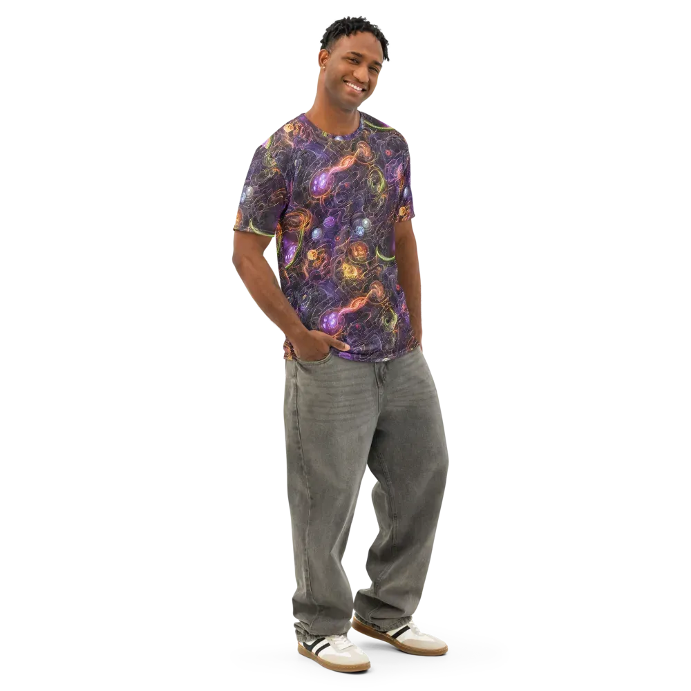 Luminous Gravity on Men's Cotton Crew Neck T-Shirt — Right Front