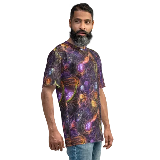 Luminous Gravity on a Men's Crew Neck T-Shirt