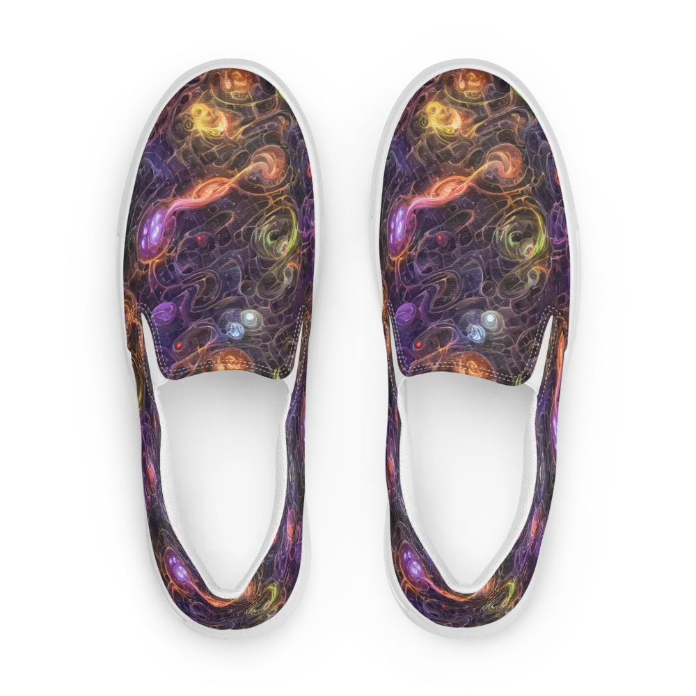 Luminous Gravity on Men's Slip-On Canvas Shoes — Front