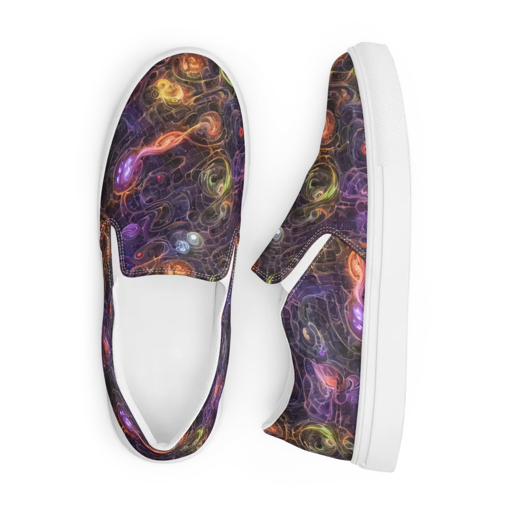 Luminous Gravity on Men's Slip-On Canvas Shoes — Front