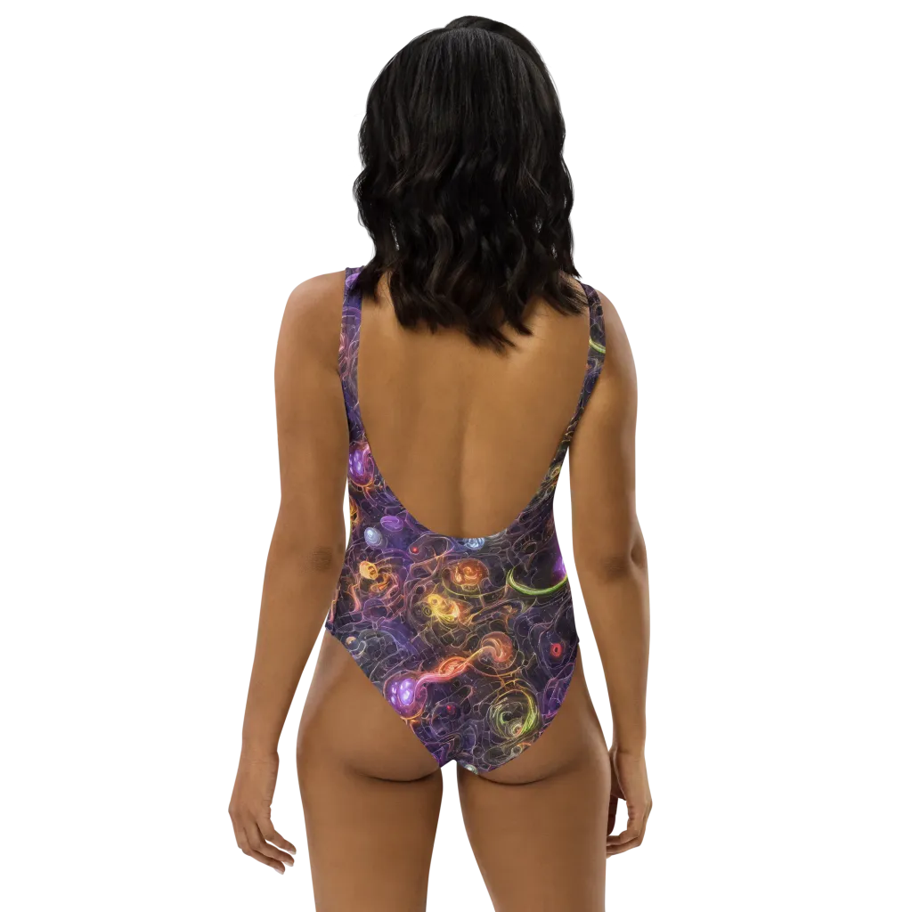 Luminous Gravity on One-Piece Swimsuit — Back