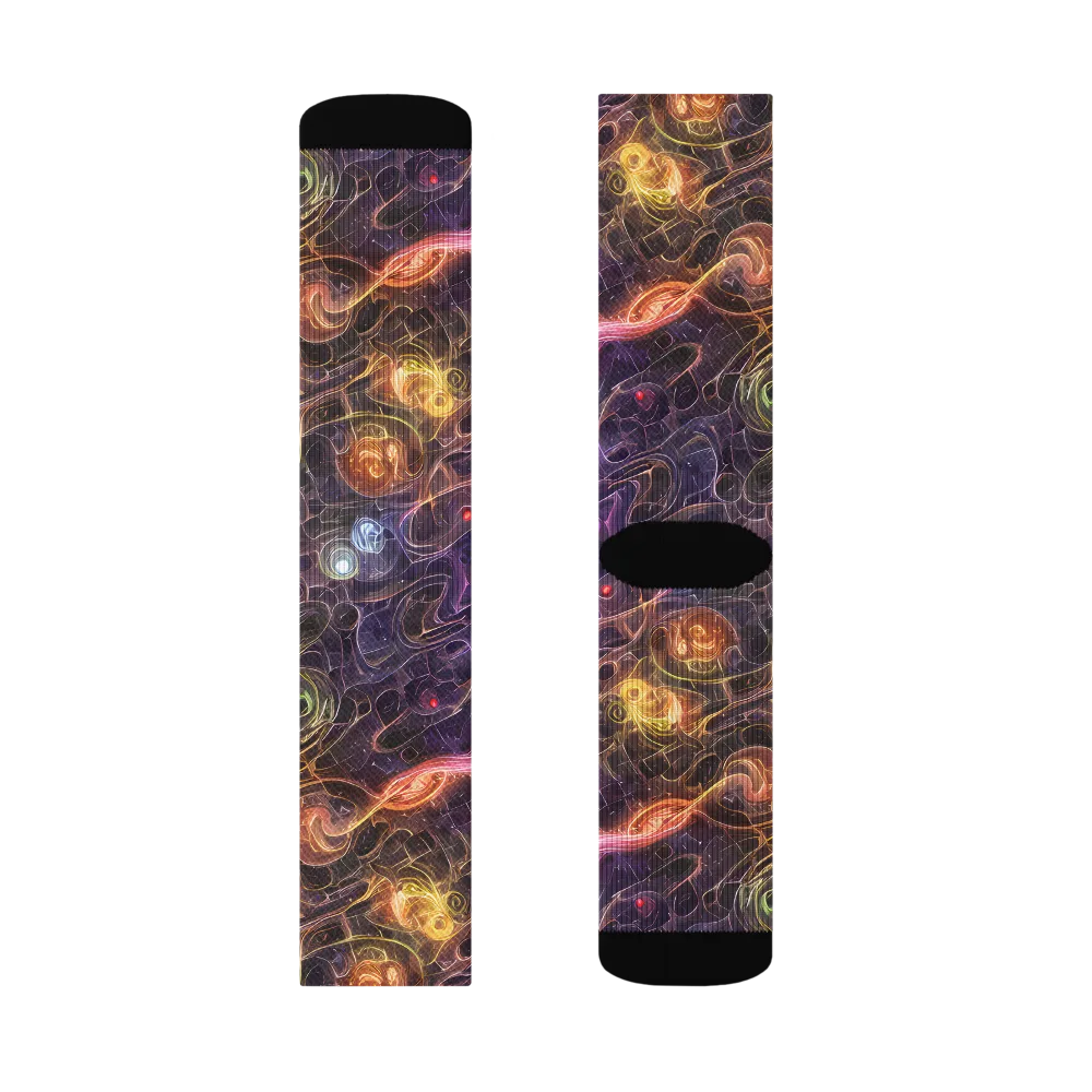 Luminous Gravity on Socks — Left Sock