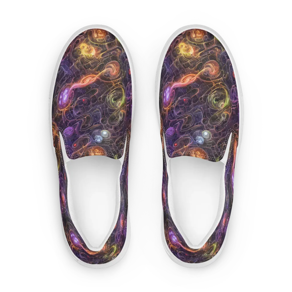 Luminous Gravity on Women's Slip-On Canvas Shoes — Front