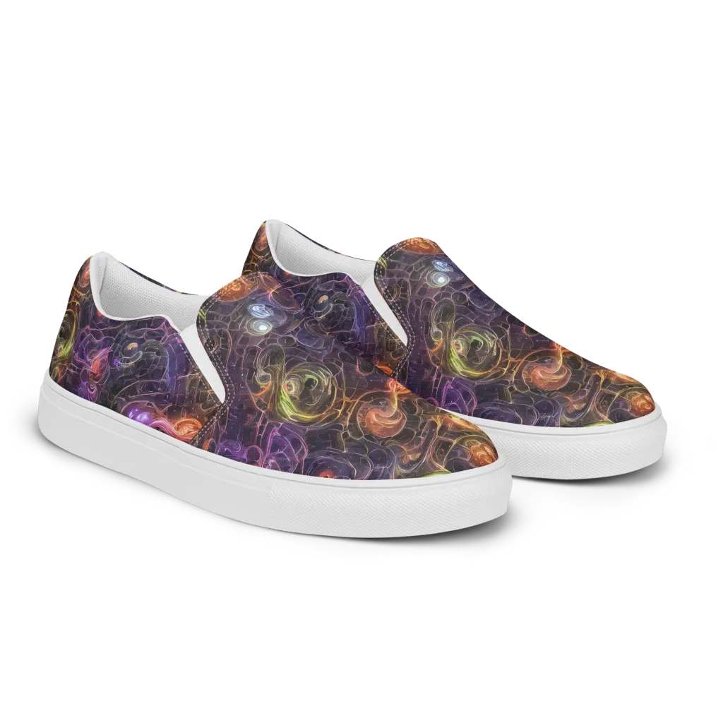 Luminous Gravity on Women's Slip-On Canvas Shoes — Right Front