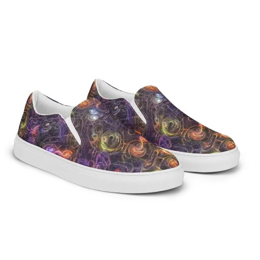 Luminous Gravity on a Women's Slip-On Canvas Shoes
