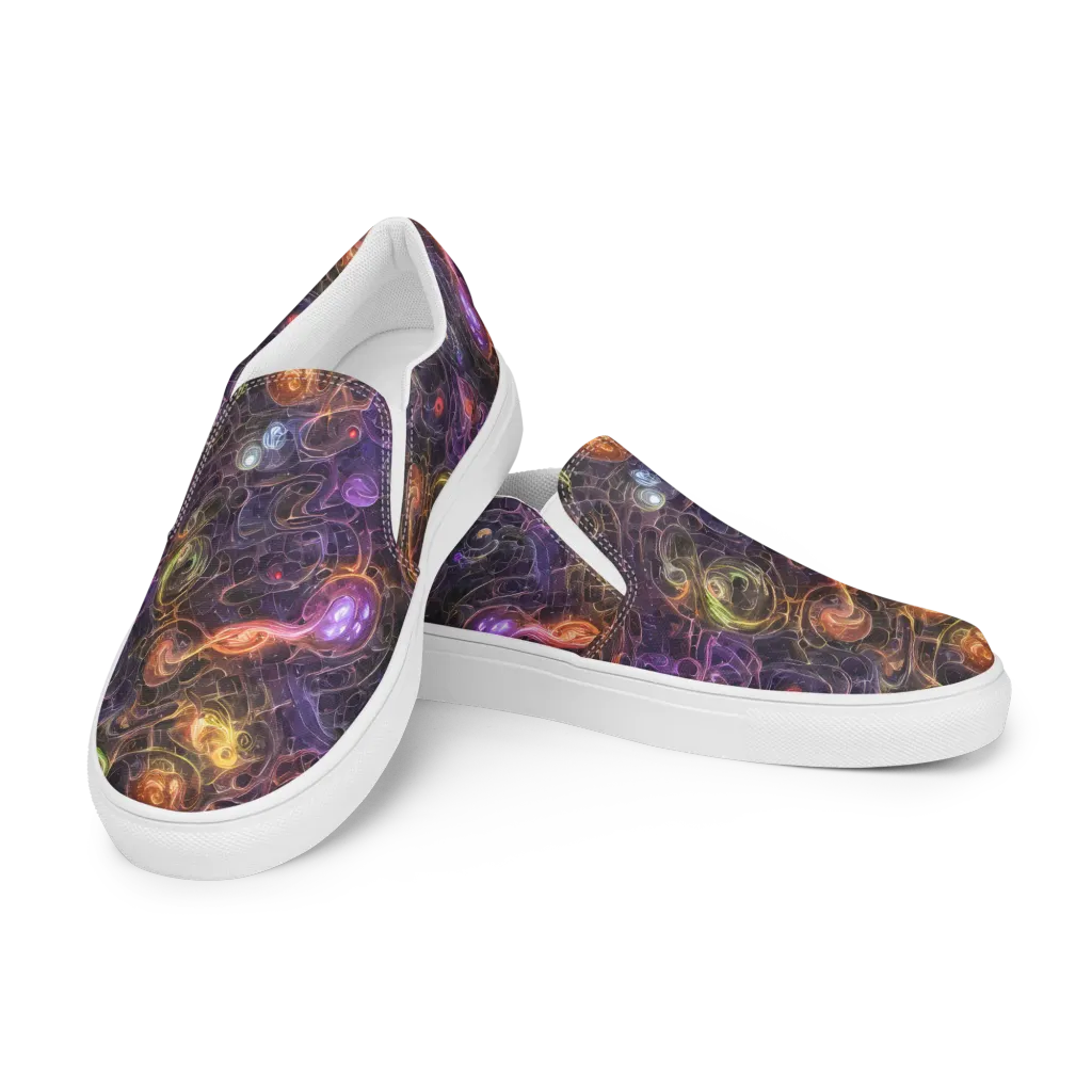 Luminous Gravity on Women's Slip-On Canvas Shoes — Left Front