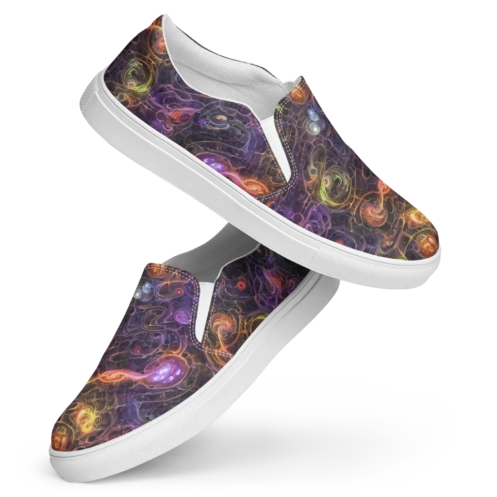 Luminous Gravity on Women's Slip-On Canvas Shoes — Front