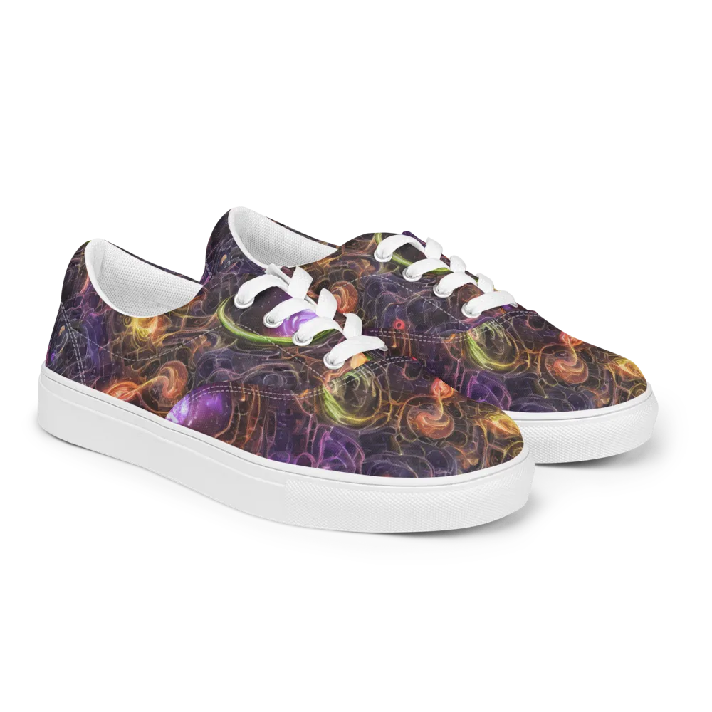 Luminous Gravity on Men's Lace-Up Canvas Shoes — Right Front