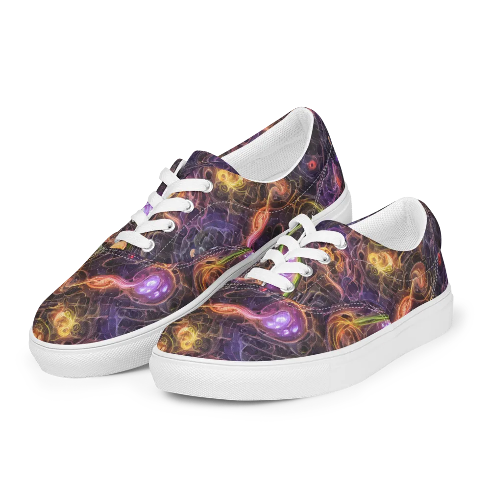 Luminous Gravity on Men's Lace-Up Canvas Shoes — Left Front