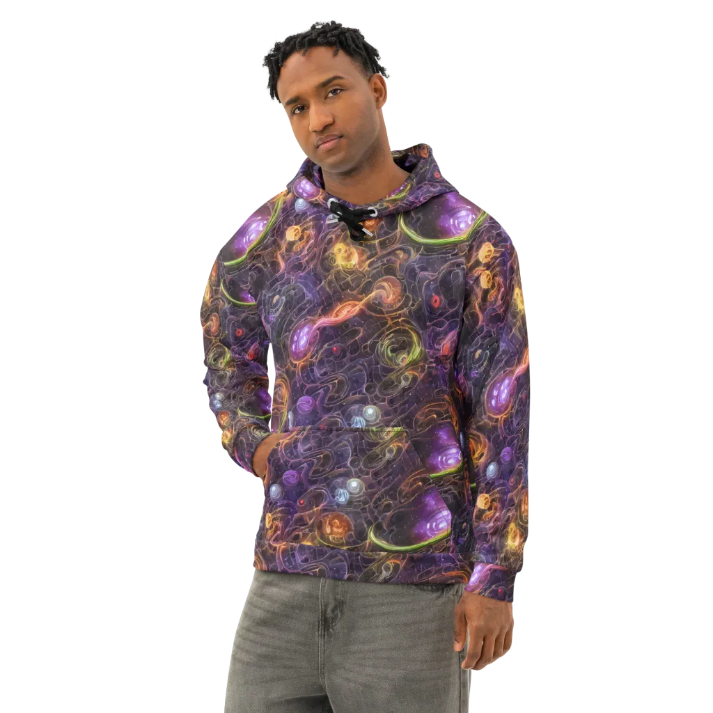 Luminous Gravity on Cotton Hoodie — Left Front