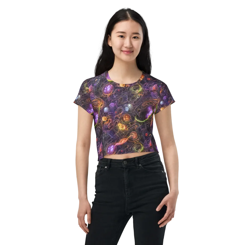 Luminous Gravity on Crop Tee — Front