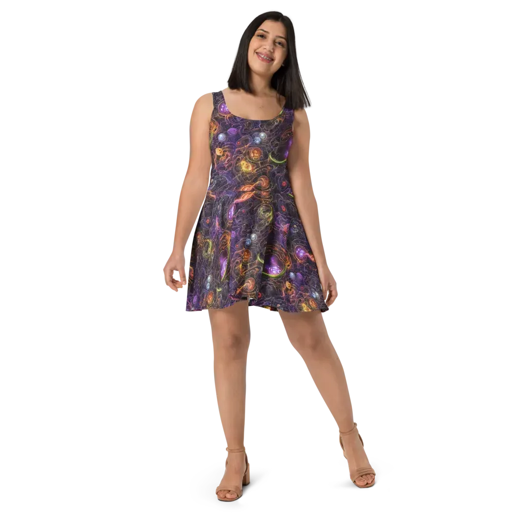 Luminous Gravity on Skater Dress — Front