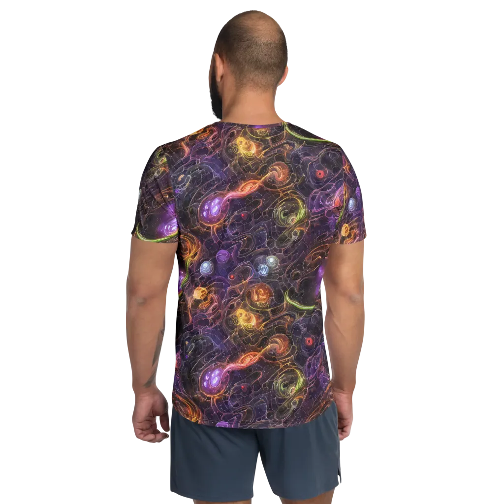 Luminous Gravity on Men's Athletic T-Shirt — Back
