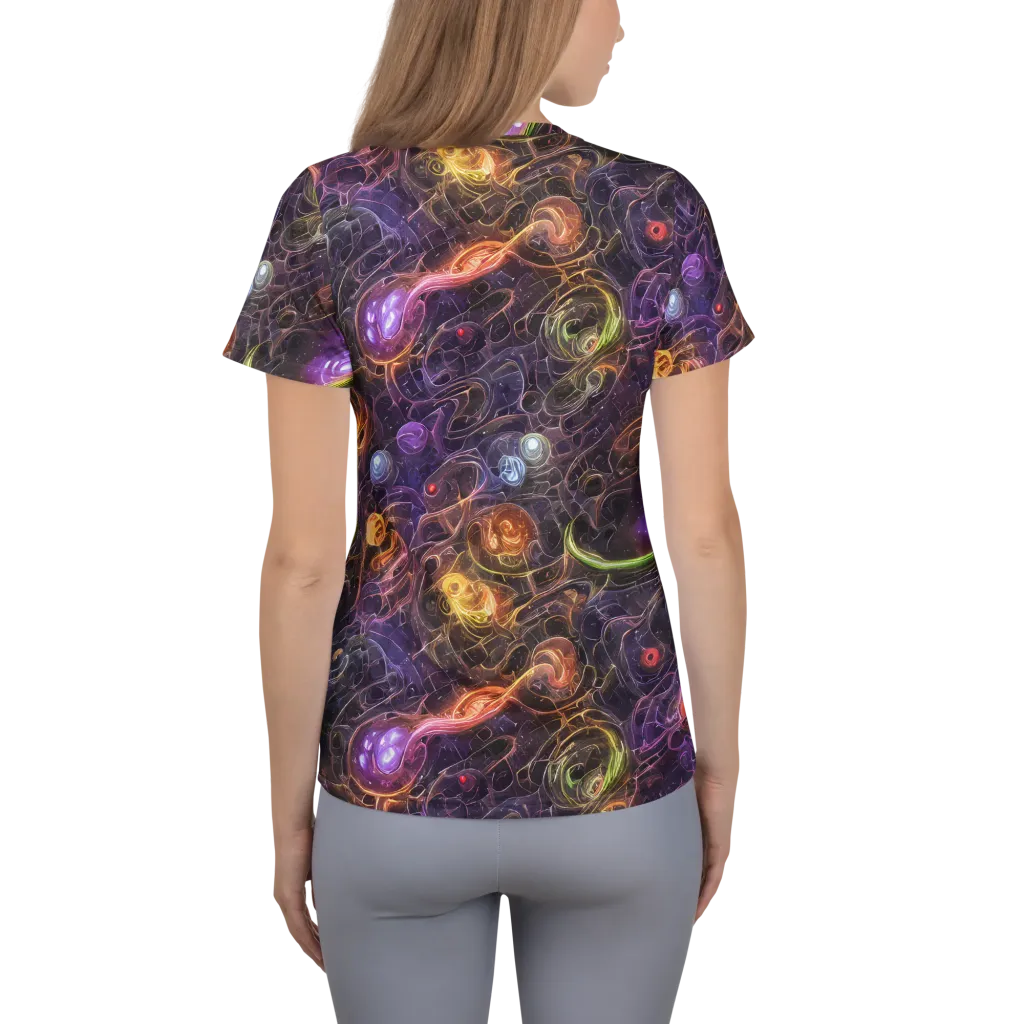 Luminous Gravity on Women's Athletic T-Shirt — Back