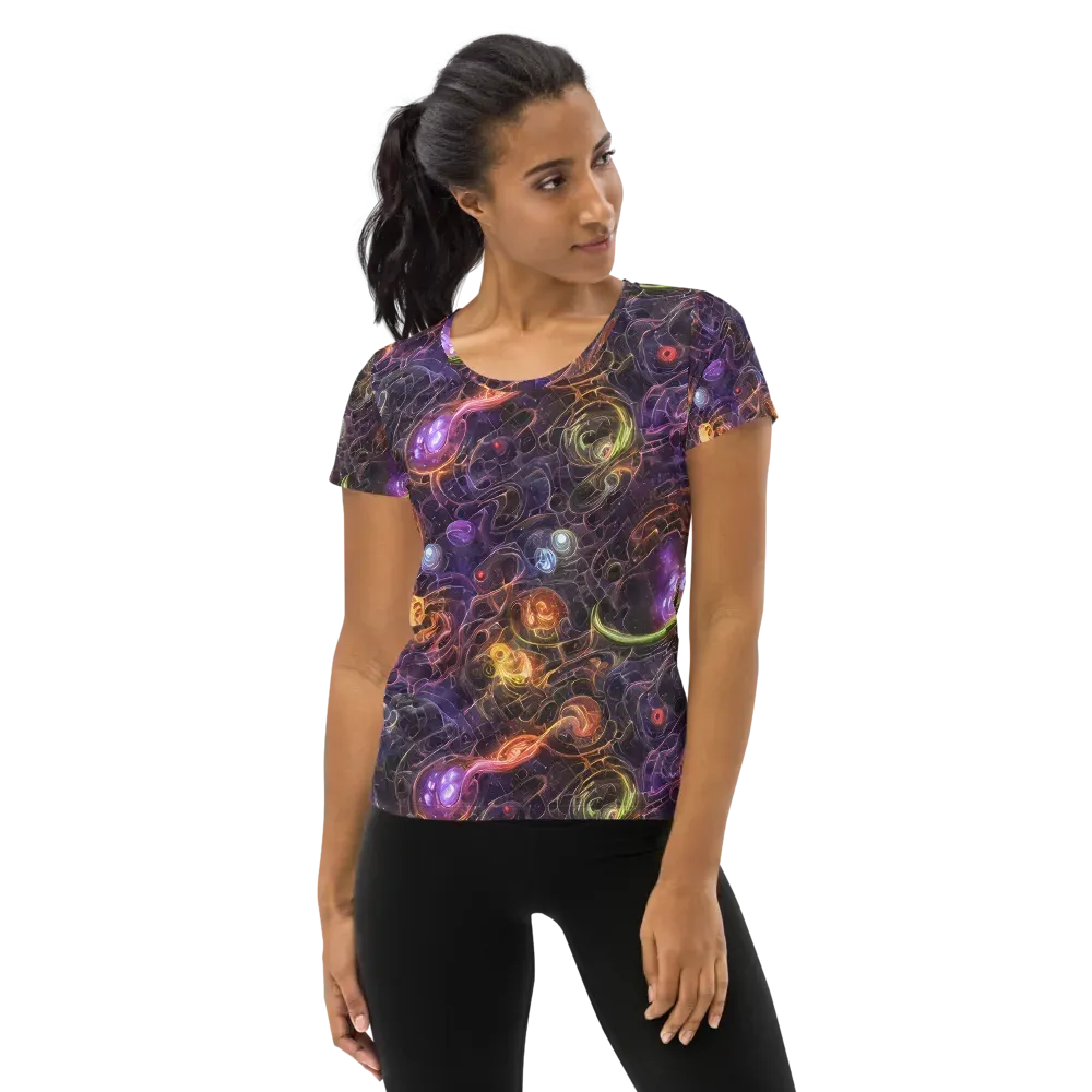 Luminous Gravity on Women's Athletic T-Shirt — Front